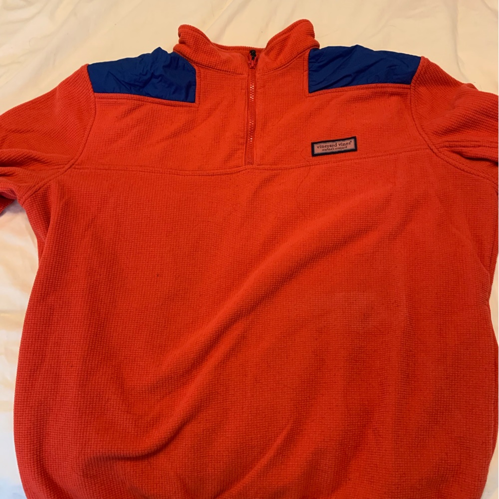 Vineyard Vines - 1/4 Zipper Pullover Waffle Knit Sweatshirt - L